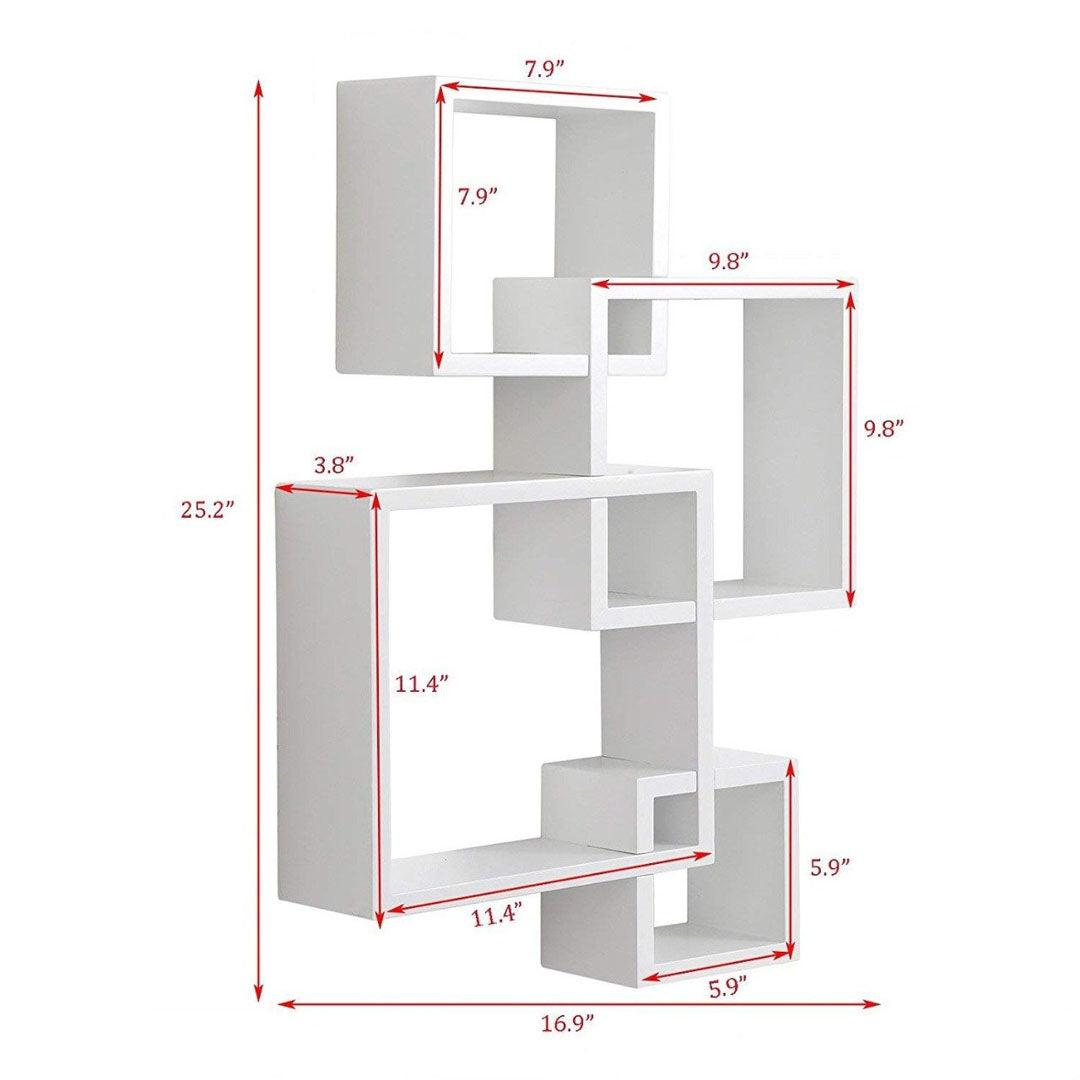 4 pcs set Wooden Shelves Black - 92Bedding