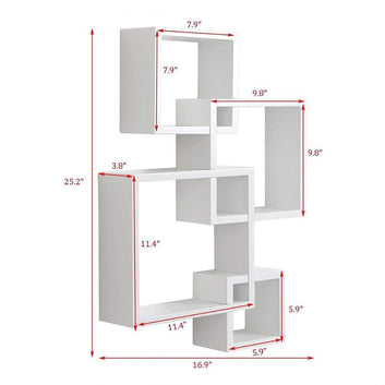4 pcs set Wooden Shelves Black - 92Bedding
