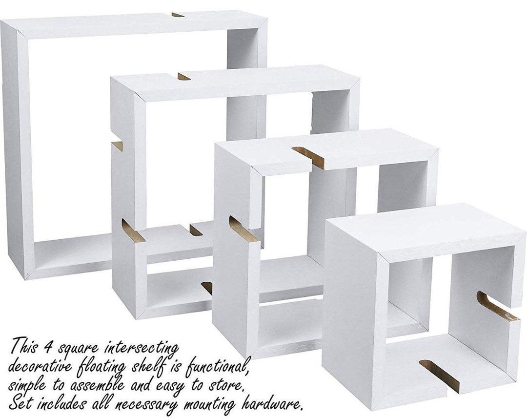 4 pcs set Wooden Shelves Black - 92Bedding